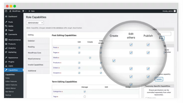 PublishPress Role editing screen